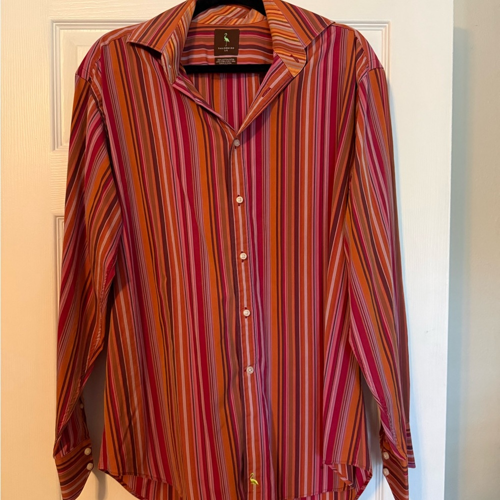 Y2K Striped Button Down Shirt TailorByrd